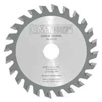 CMT Predrezový kotúč kónický pre CNC stroje - D150x4,3-5,5 d45 Z36 HW