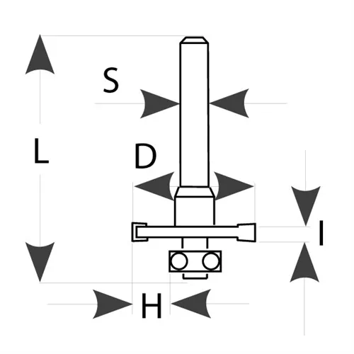 IGM M122 Tanierová drážkovacia fréza - D31,8x3 L62,4 S=8 HW