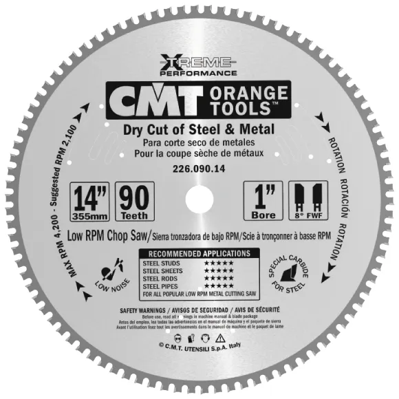 CMT Industrial Pílový kotúč na železo - D136x1,5 d10 Z30 HM C22603005
