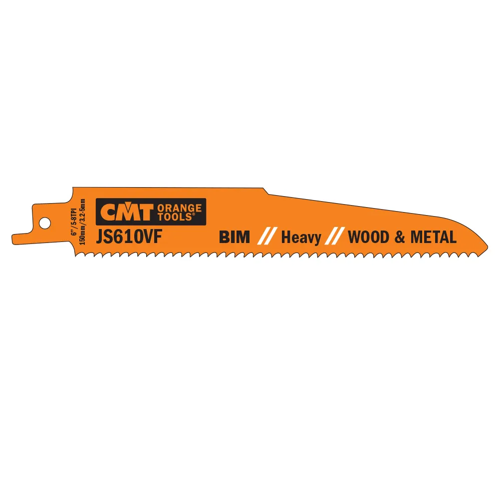 CMT Pílový list do chvostovej píly BIM Heavy Wood-Metal 610 VF - L150, I130, TPI5-8 (bal 5ks) C-JS610VF-5