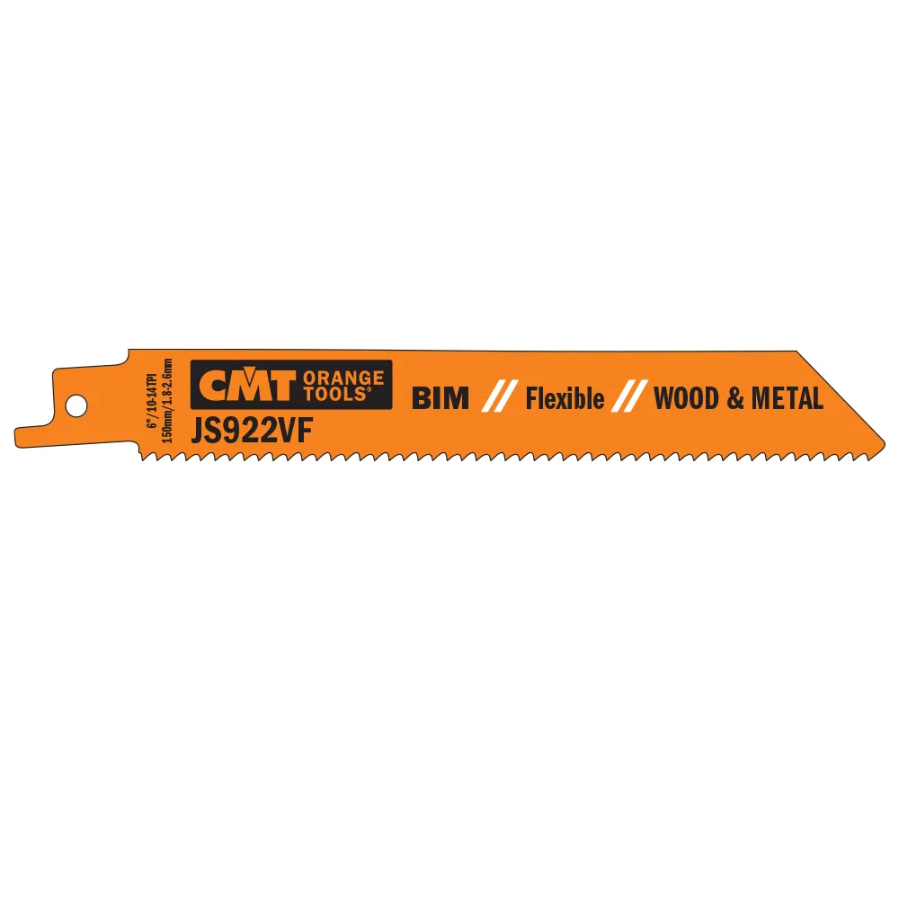 CMT Pílový list do chvostovej píly BIM Flexible Wood-Metal 922 VF - L150, I130, TPI10-14 (bal 5ks) C-JS922VF-5