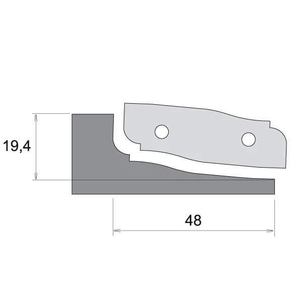 IGM Profilový nôž pre F631 - typ B, spodné branie F631-091122