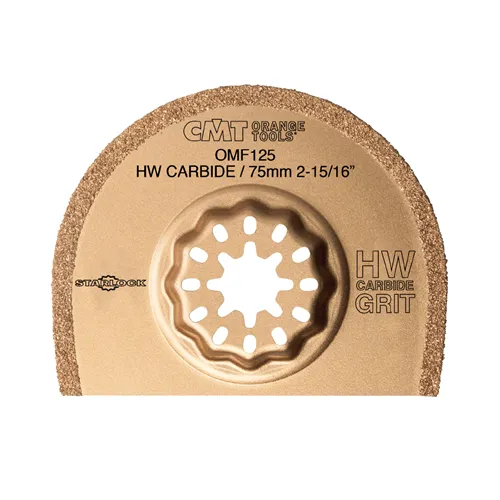 CMT Starlock Pílový list s tvrdokovovými zrnami CARBIDE, tenký na tehlu a betón - 75 mm