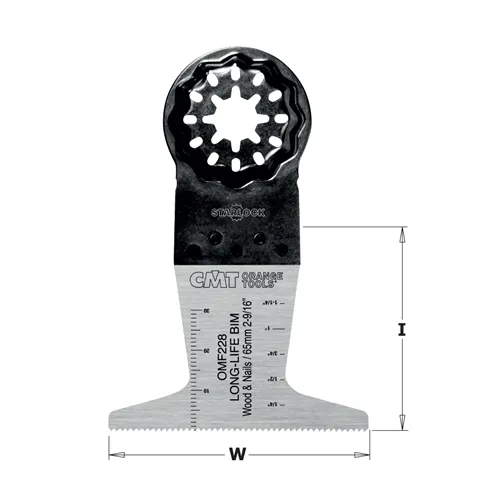 CMT Starlock Ponorný pílový list BIM s predĺženou životnosťou, na drevo a klince - 65 mm, set 5 ks