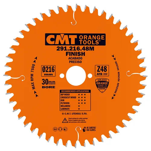 CMT Orange Pílový kotúč pre elektronáradie univerzálny - D216x2,8 d30 Z48 HW -5°Neg