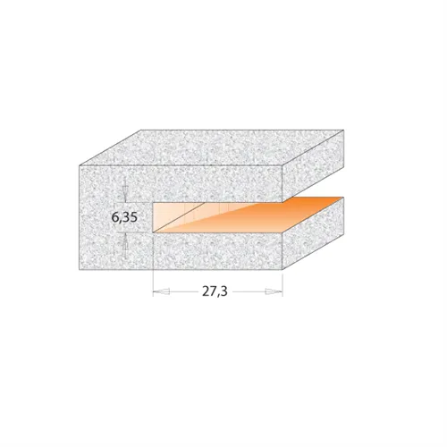 CMT C922 Tanierová drážkovacia fréza na CORIAN - D92x6,35 H27,3 S=12 HW