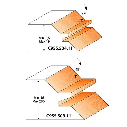 CMT C955 Fréza na spoje 90° - D50,8x22,2 45° S=12 HW