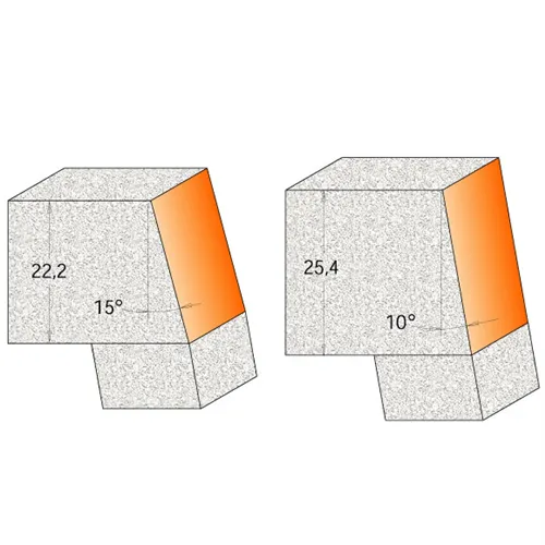 CMT C966 Uhlová fréza na CORIAN - D31,7 I22,2 A15° S=12