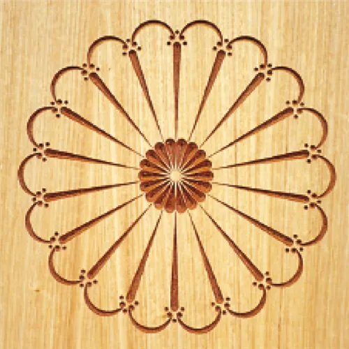 CMT Šablóna na ornamenty na ružicové vzory Veľký španielsky vejár 400mm