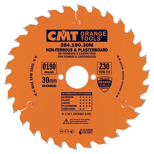 CMT Orange Pílový kotúč na neželezné kovy a plasty - D190x2,6 d30 Z30 HW
