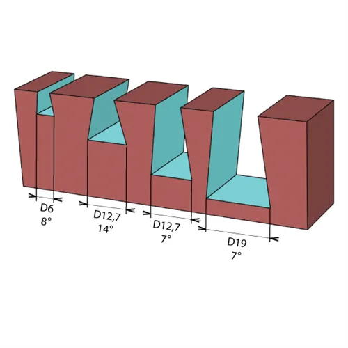 Cinkovacia fréza HW - D12,7x12,7 L56 14° S=6,35
