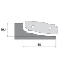 IGM Profilový nôž pre F631 - typ B, spodné branie