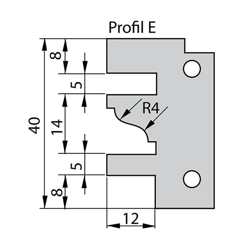 IGM F641 Profil-kontra fréza na rámy MAN - D120x40xd50 Z2 ALU
